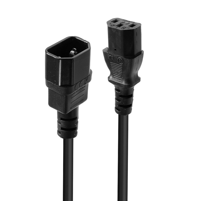 Lindy - 30320 cable de transmisión Negro 0,5 m C14 acoplador C13 acoplador 30320