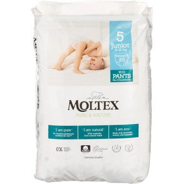 Moltex - Pañales Pants Pure & Nature Talla 5 (9-14 kg) 20 Uds. Moltex Moltex