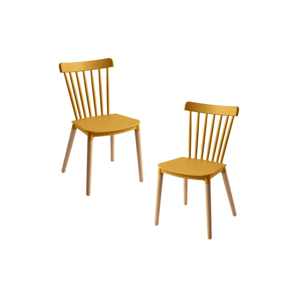 Regalos Miguel - Packs Sillas Comedor - Pack 2 Sillas Leka - Mostaza
