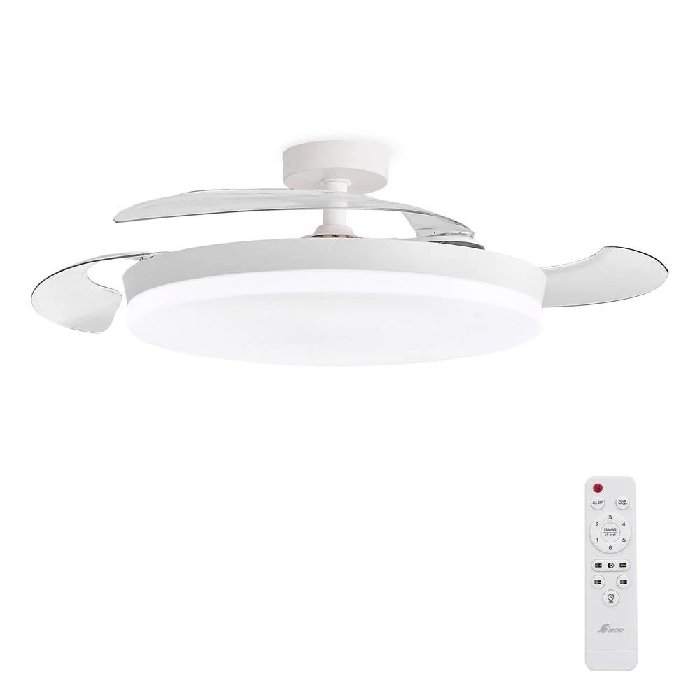 Ventilador De techo Yoevu CONCEPT OVA 3ND-04  | 107,0 cm, Clase A, Blanco, Mando a distancia, Modo Verano/Invierno, Motor DC