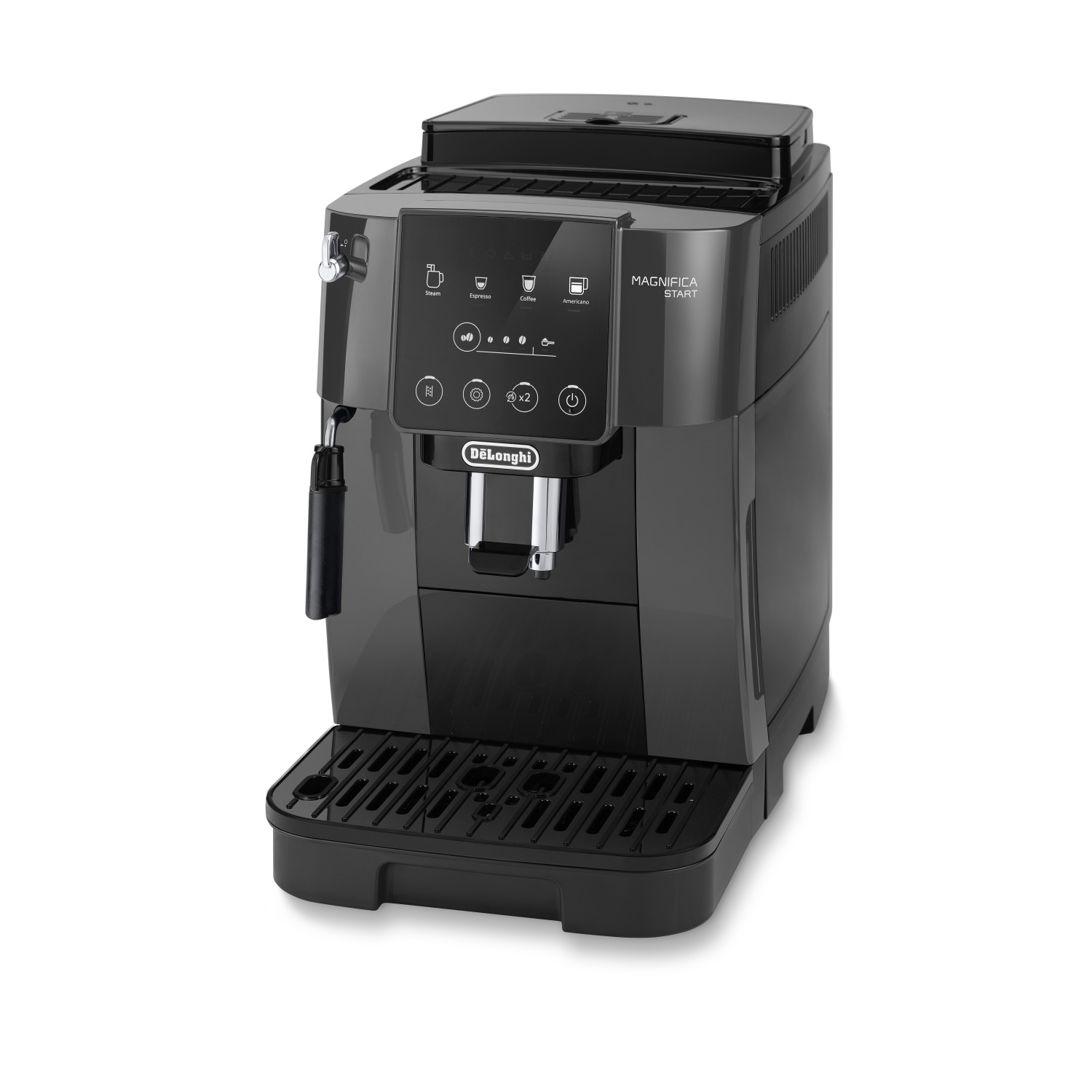 DeLonghi Cafetera Superautomática Magnifica Start ECAM220.22.GB, Molinillo, pantalla, 15 bar, 1,8L, 1450W. Negro Gris