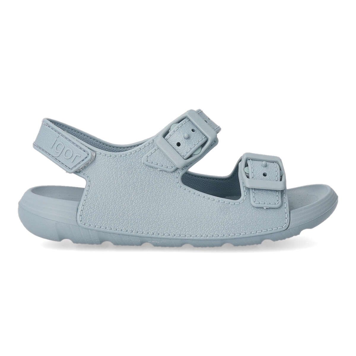Igor - Sandalias bio Maui con cierre de hebilla y sujeción trasera adherente para niñas, fabricadas en goma ligera y flexible color océano, ideales para playa y piscina