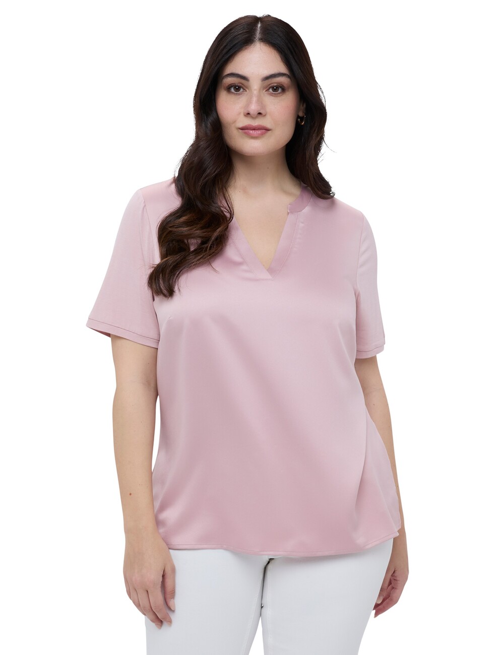 Fiorella Rubino - Camiseta bimaterial en mezcla de viscosa