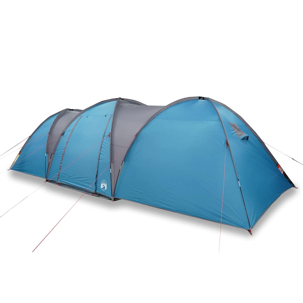 vidaXL Tienda de campaña familiar iglú 8 personas impermeable azul