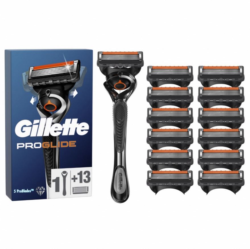 +REGALO Gillette ProGlide Pack: 13 Cuchillas de Recambio + Maquinilla de Regalo