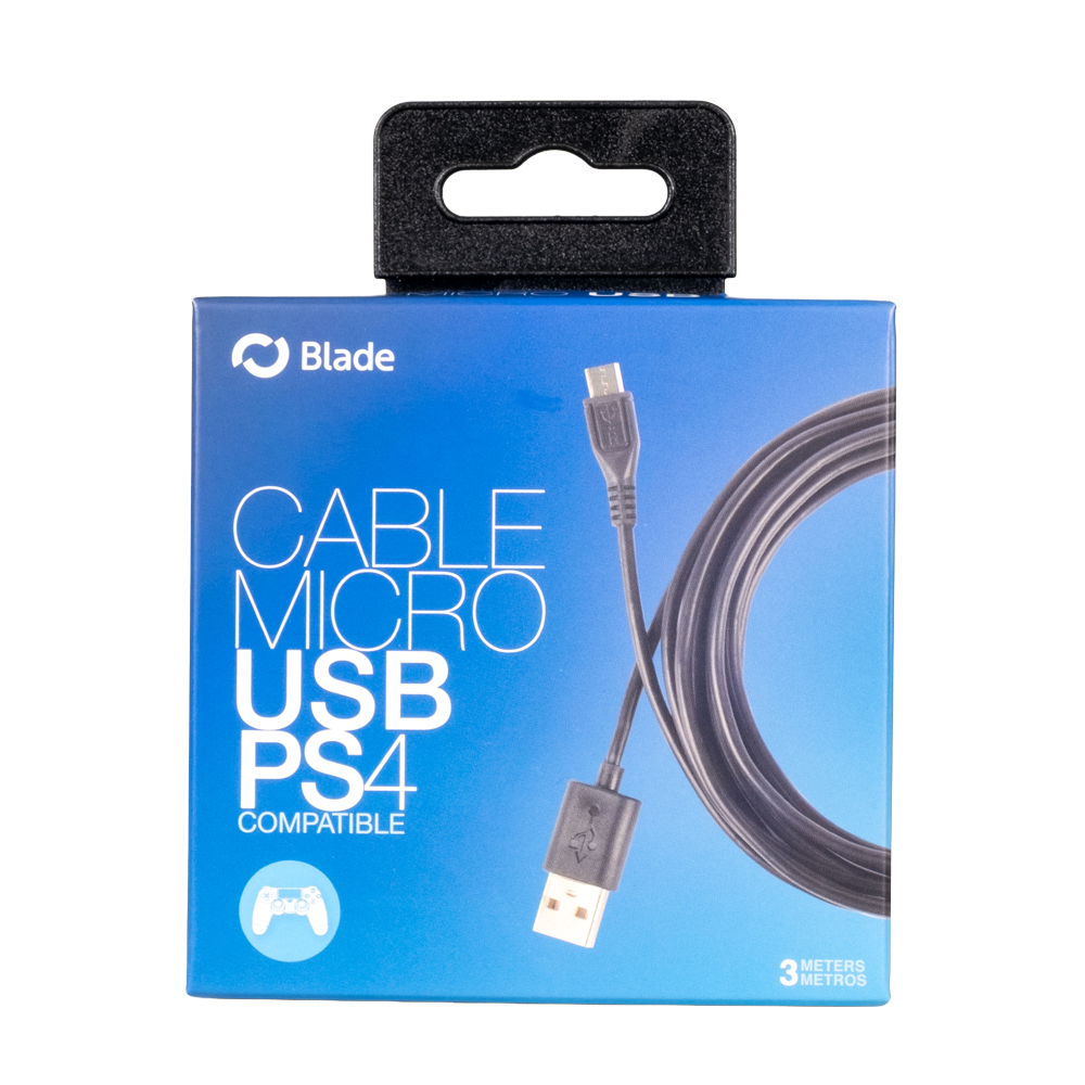 BLADE - Cable Micro USB a USB, Compatible PS4