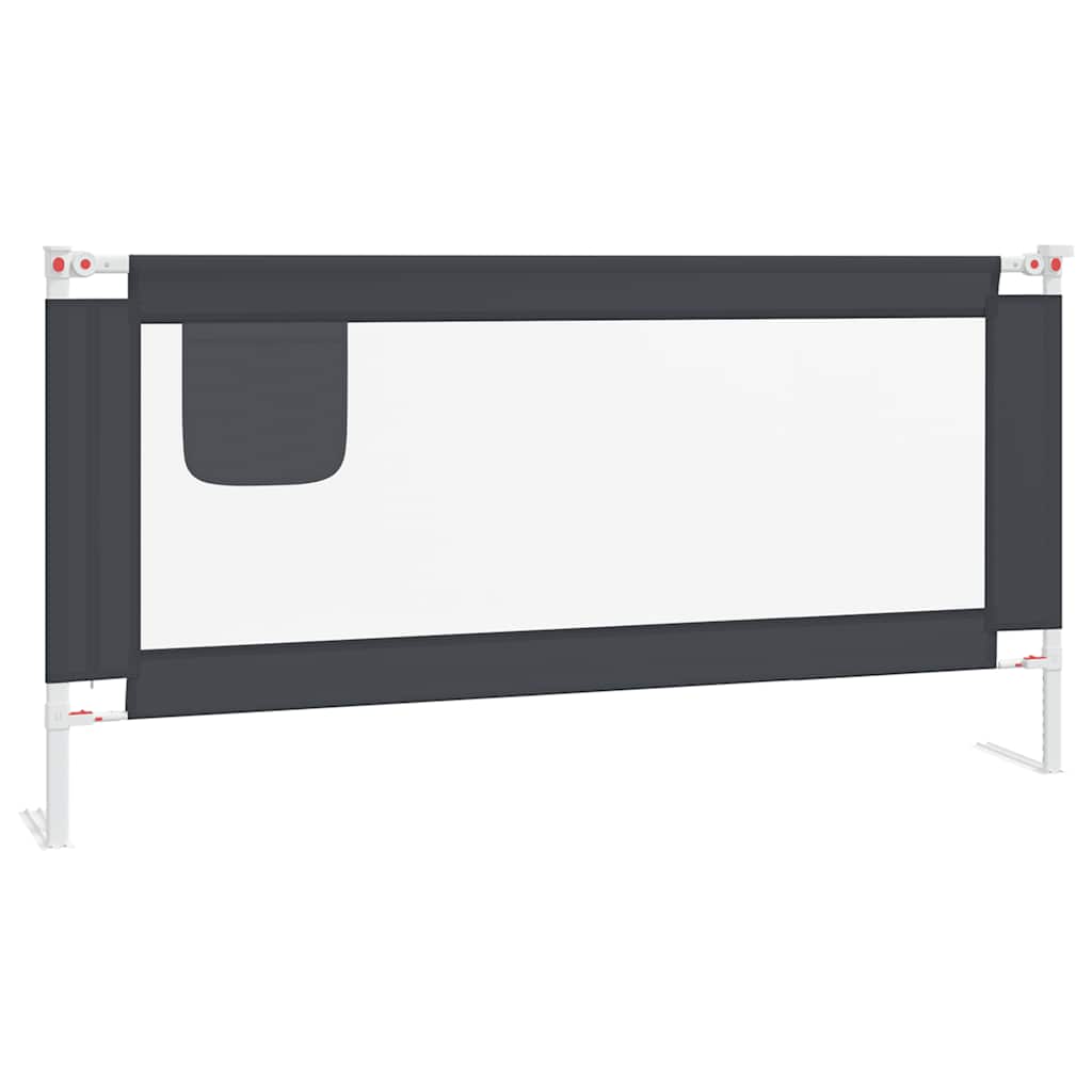 vidaXL Barandilla de seguridad cama de niño gris oscuro tela 180x25 cm