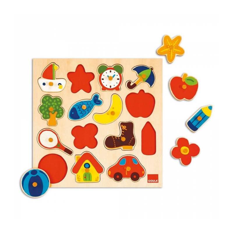 PUZZLE SILUETAS 15 PCS. MADERA GOULA DE DISET