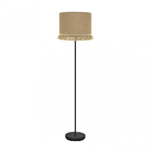FABRILAMP LAMPARA Pie de salon en Negro con pantalla modelo Sibila