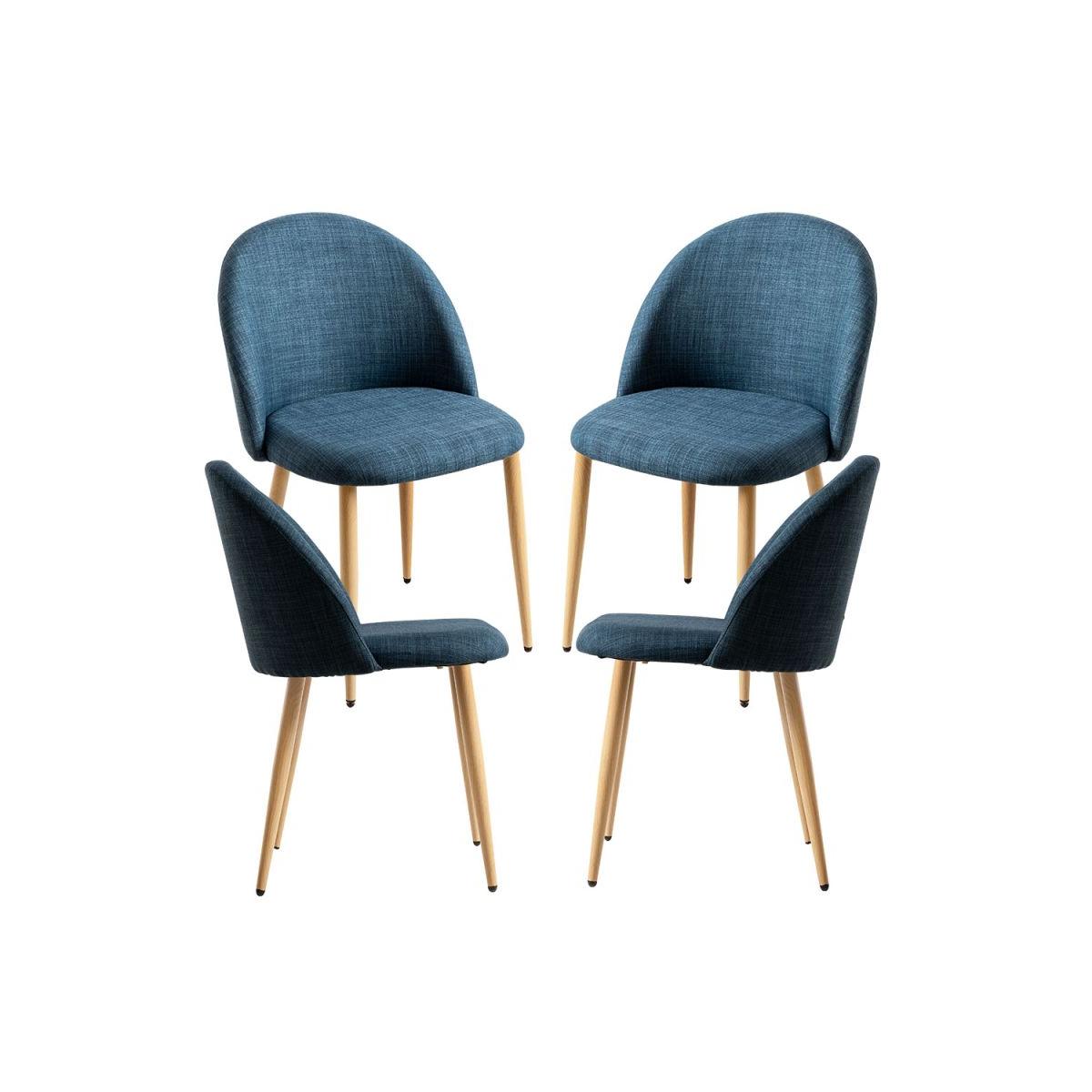 Regalos Miguel - Packs Sillas Comedor - Pack 4 Sillas Vint Tela - Azul marino