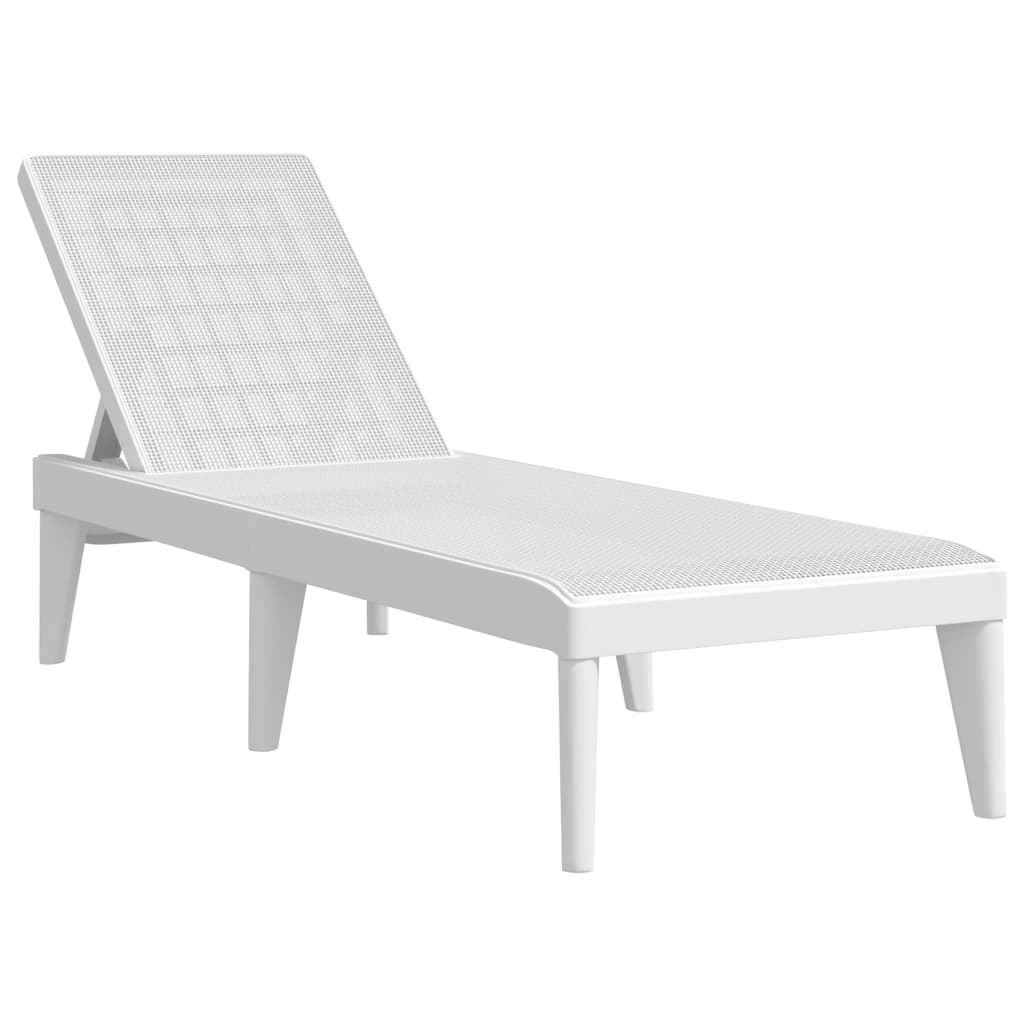 Vidaxl Tumbona de PP 186x60x29 Cm Blanco