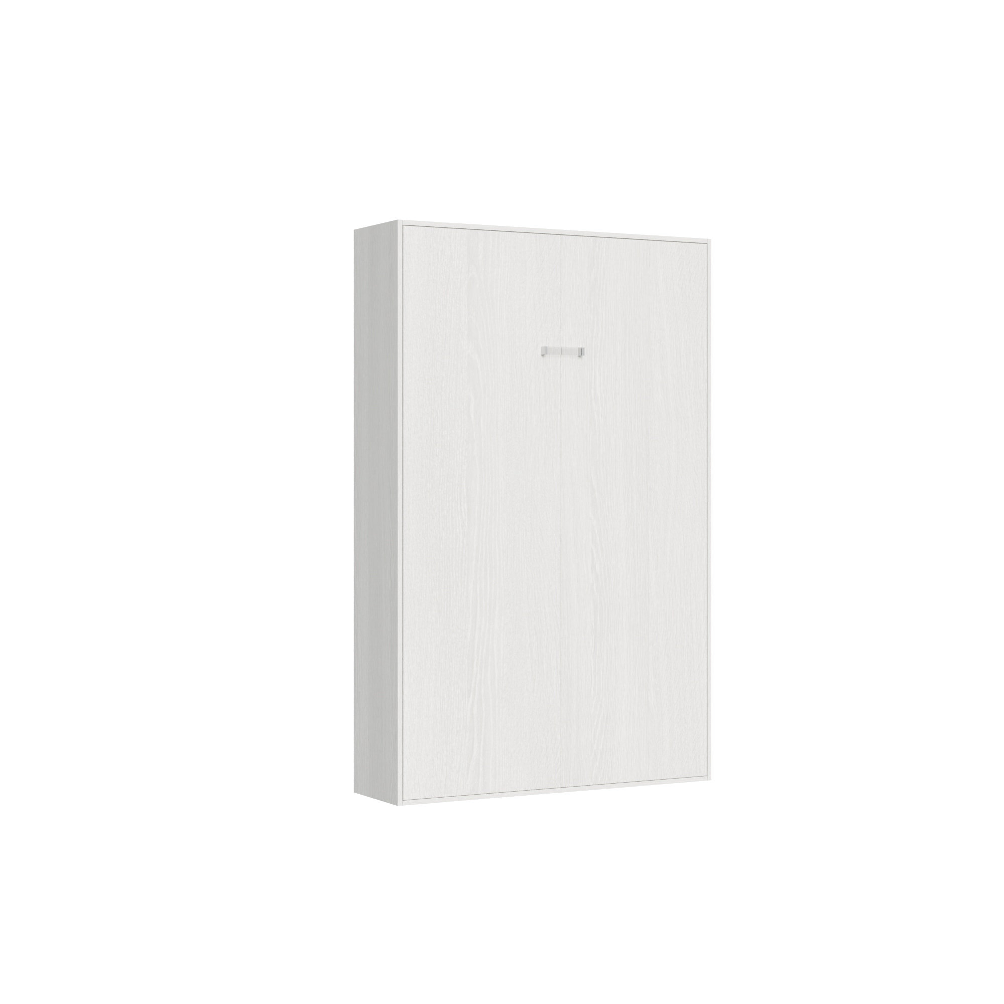 Cama plegable vertical Kentaro de 120 cm color blanco ceniza - Itamoby
