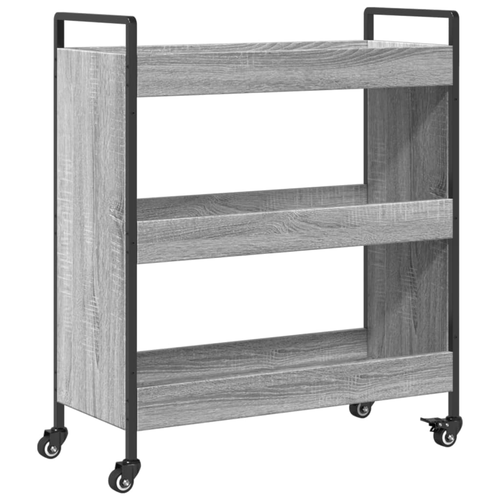 vidaXL Carrito de cocina madera de ingeniería roble Sonoma 70x30x82 cm