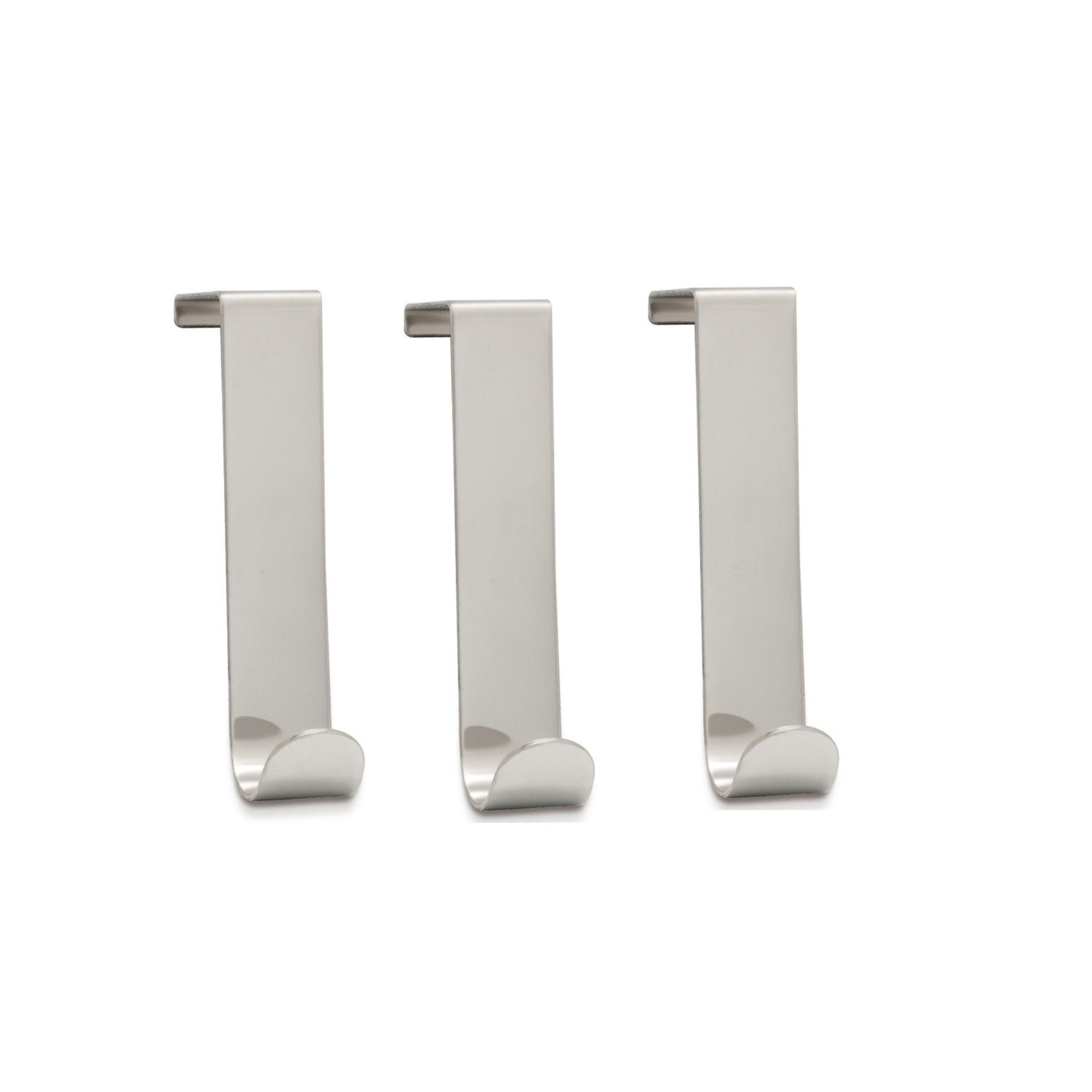 BELTRAN 895 HOTEL Pack De 3 Perchas Colgar En Puerta Inox - ref: 064-895