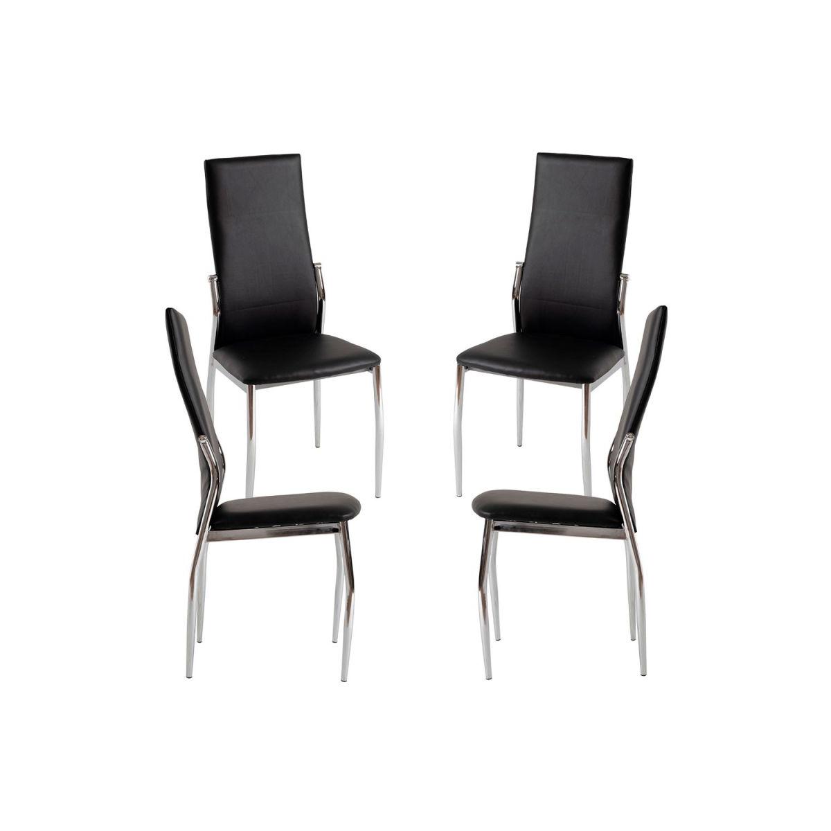 Regalos Miguel - Packs Sillas Comedor - Pack 4 Sillas Yeki - Negro