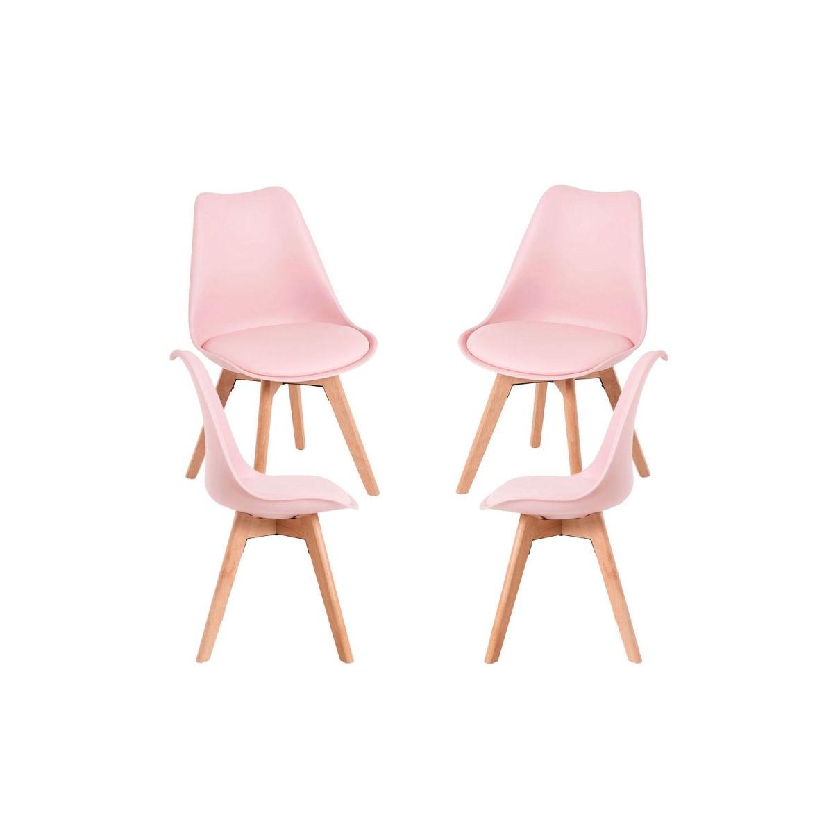 Regalos Miguel - Packs Sillas Comedor - Pack 4 Sillas Synk Basic - Rosa