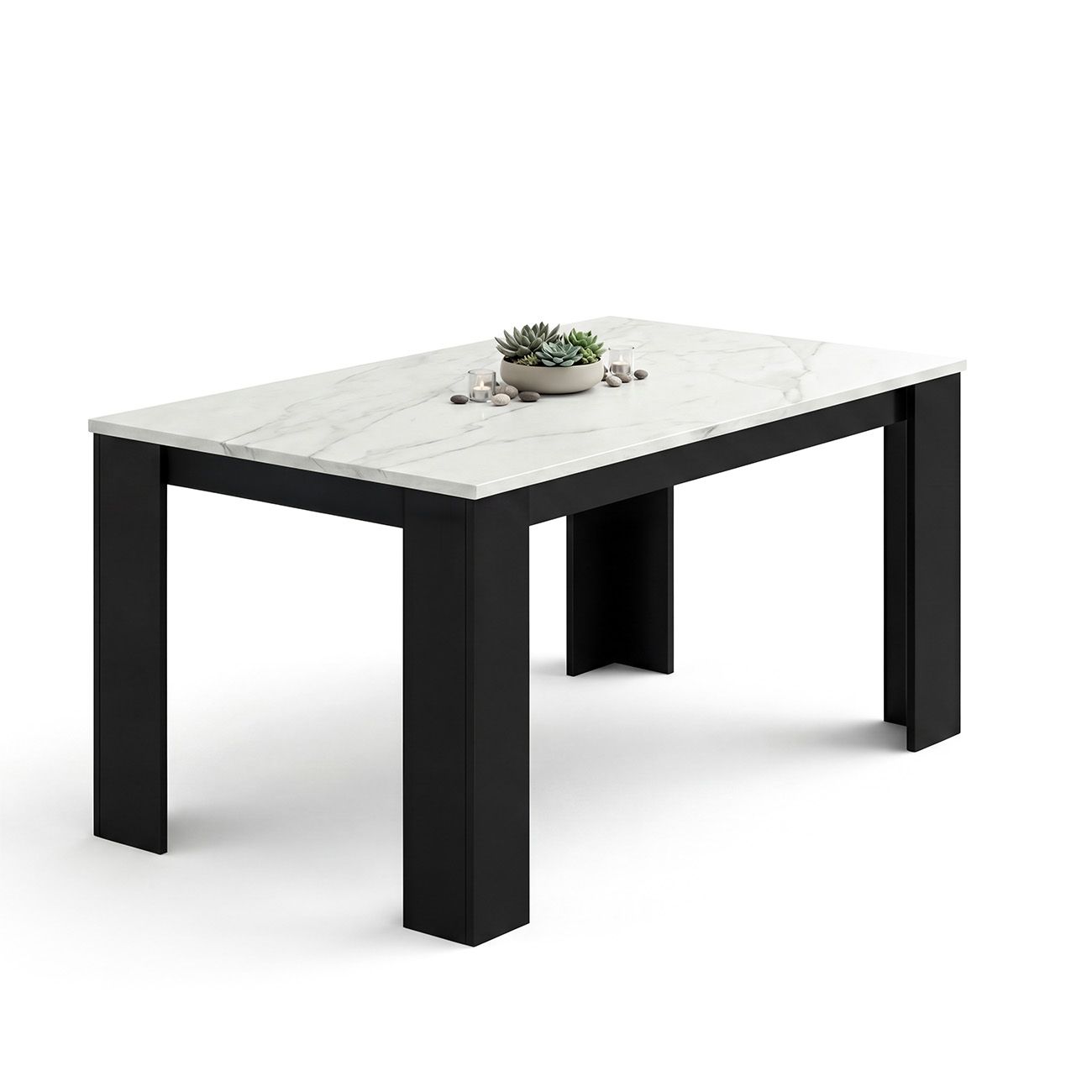 duehome - Mesa de comedor fija 140x80 cm Naya