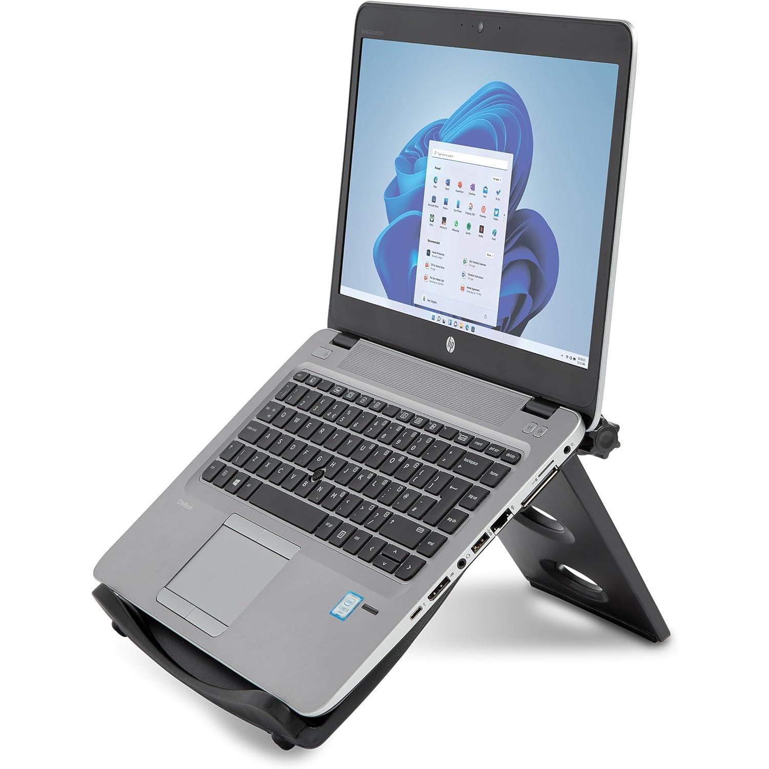 Kensington Soporte Ergonómico Refrigerador para Portátiles (12" a 17") Windows y Mac Soporte para Portátiles Compatible Dell, Toshiba, HP, Samsung, MacBook, Lenovo Con Sistemas SecureFit y SmartFit Easy Riser - Gris