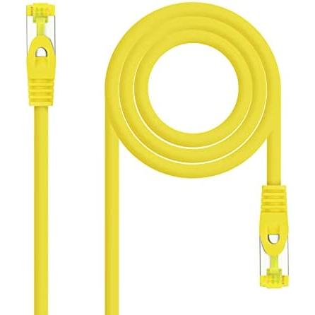 NANOCABLE 10.20.1900-L30-Y - Cable Red Latiguillo RJ45 LSZH CAT.6A SFTP AWG26, Amarillo, 30 cm