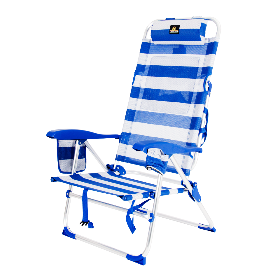 Silla LAVANDA 12009 (Marinera) - Silla de Playa Plegable con reposabrazos y 9 Posiciones - CREVICOSTA QUALITY MARK MARCAS DE CALIDAD