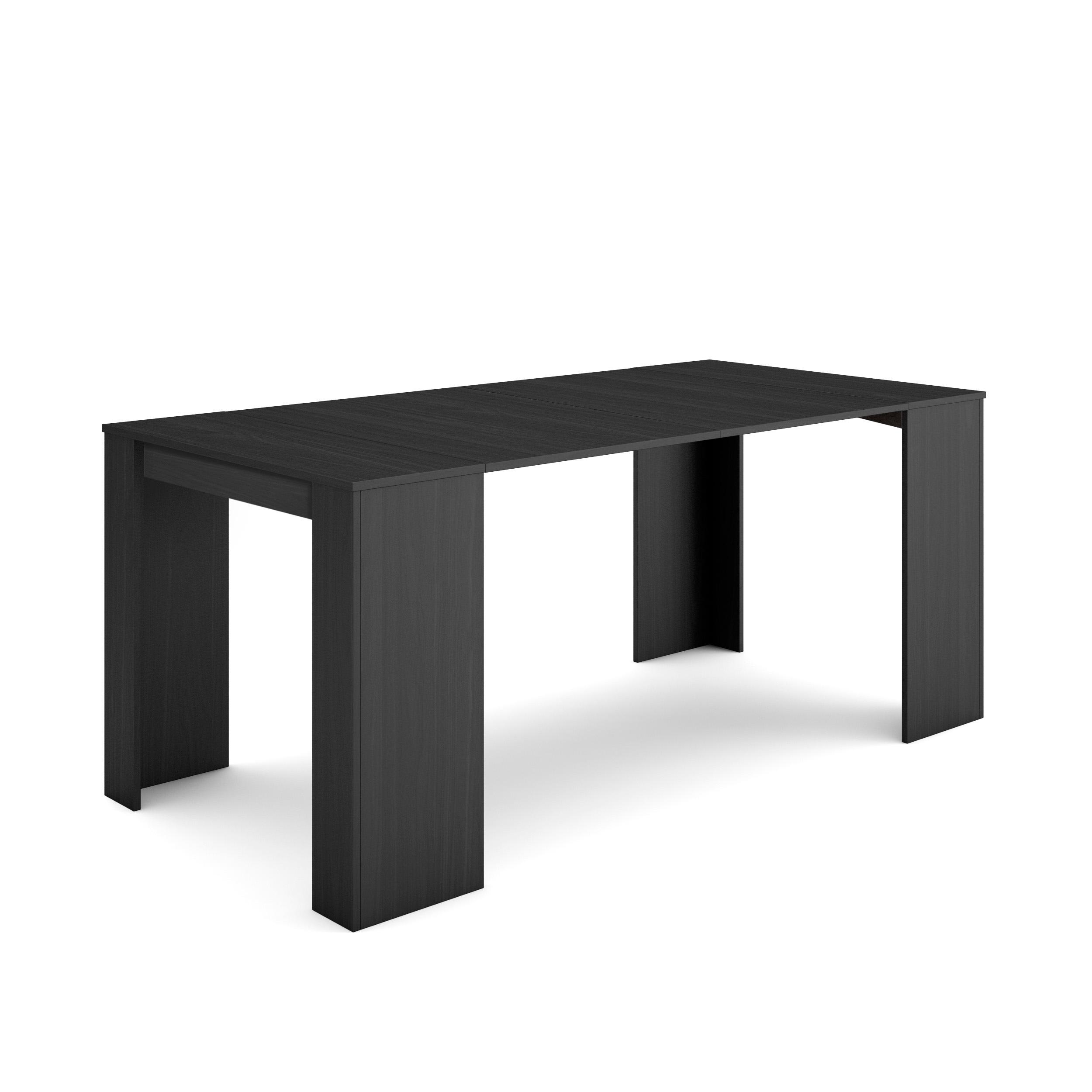 Skraut Home, Mesa Consola Extensible, Mesa Auxiliar, S III, Práctica y Versátil, Estilo Moderno, Fácil Montaje, tres longitudes 58/140-160-180x90x77cm