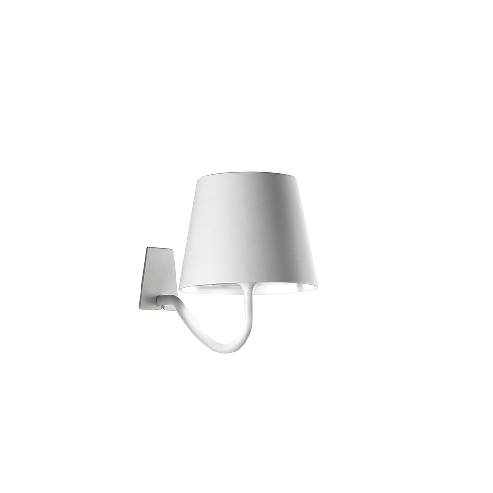 Lámpara de pared LED Blanca Poldina recargable y regulable con Batería de hasta 12 Horas
