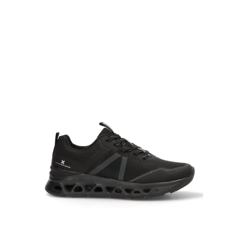 Zapatillas Casual Xti - Hombre - Suela Plana - Modelo 144565 - Color Negro