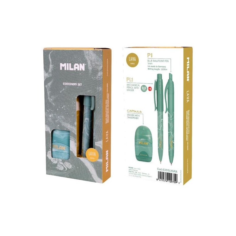 Milan - 6355LVGRA set de papelería 6355LVGRA