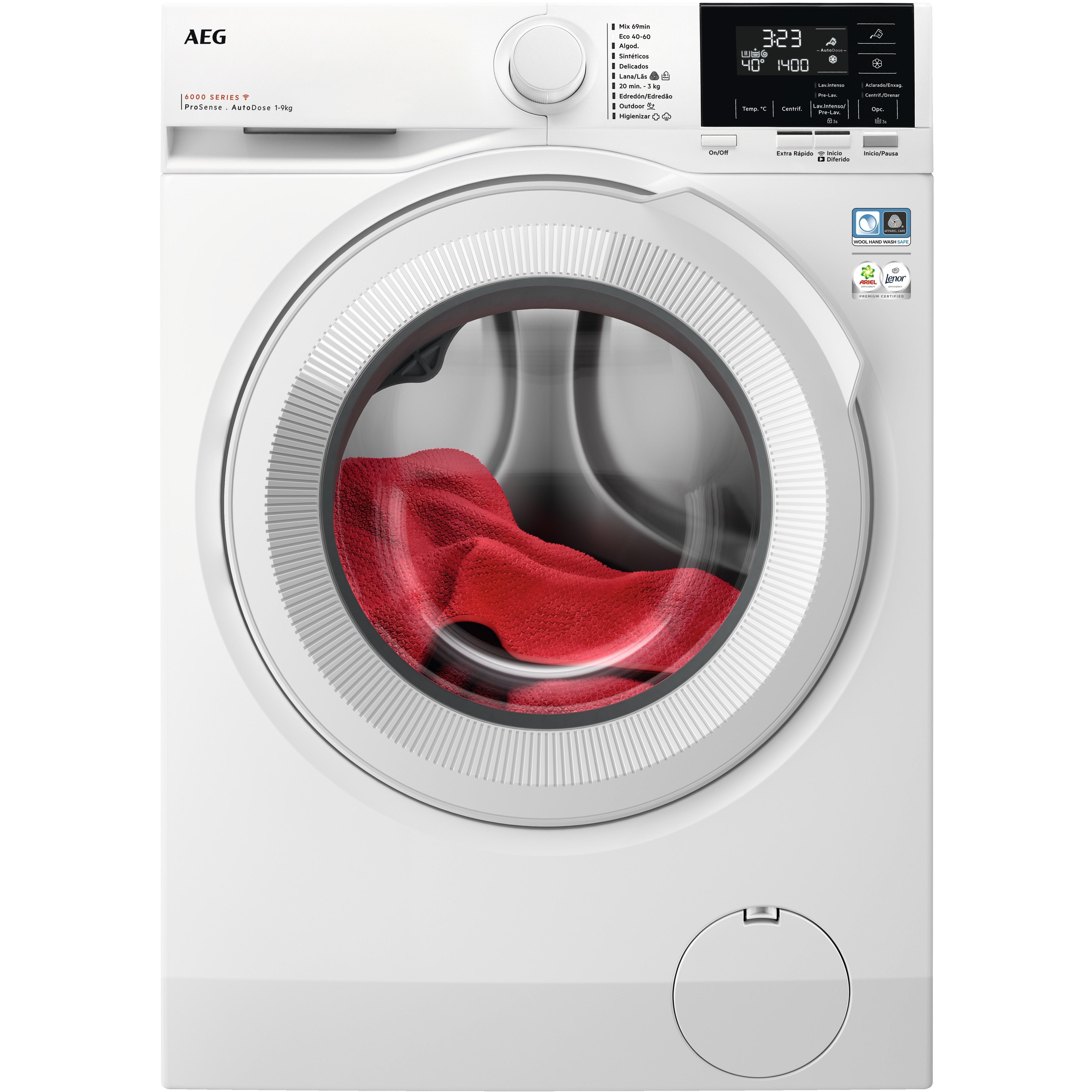 LAVADORA CARGA FRONTAL AEG LFR6194O2Q 9 KG 1400 RPM A BLANCO