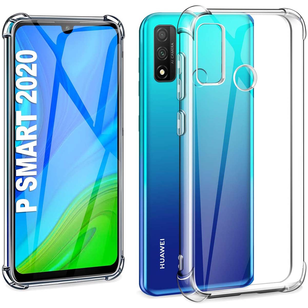 Tumundosmartphone Funda Gel Tpu Anti-Shock Transparente para Huawei P Smart 2020