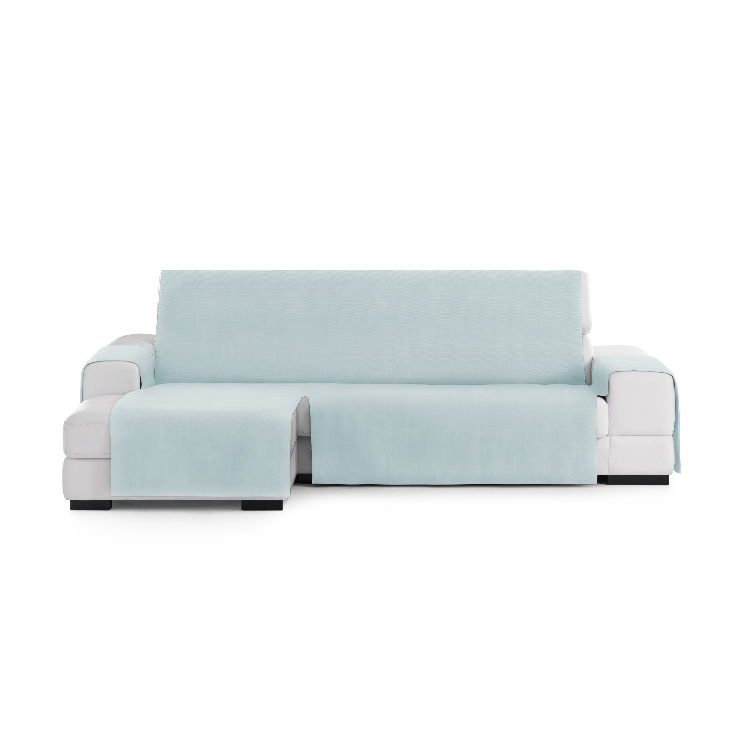 Milica Funda Cubre Sofá Chaise 290 cm Longue Leire - Tejido Jaquard Lavable - Incluye 2 Fundas Cojín de regalo