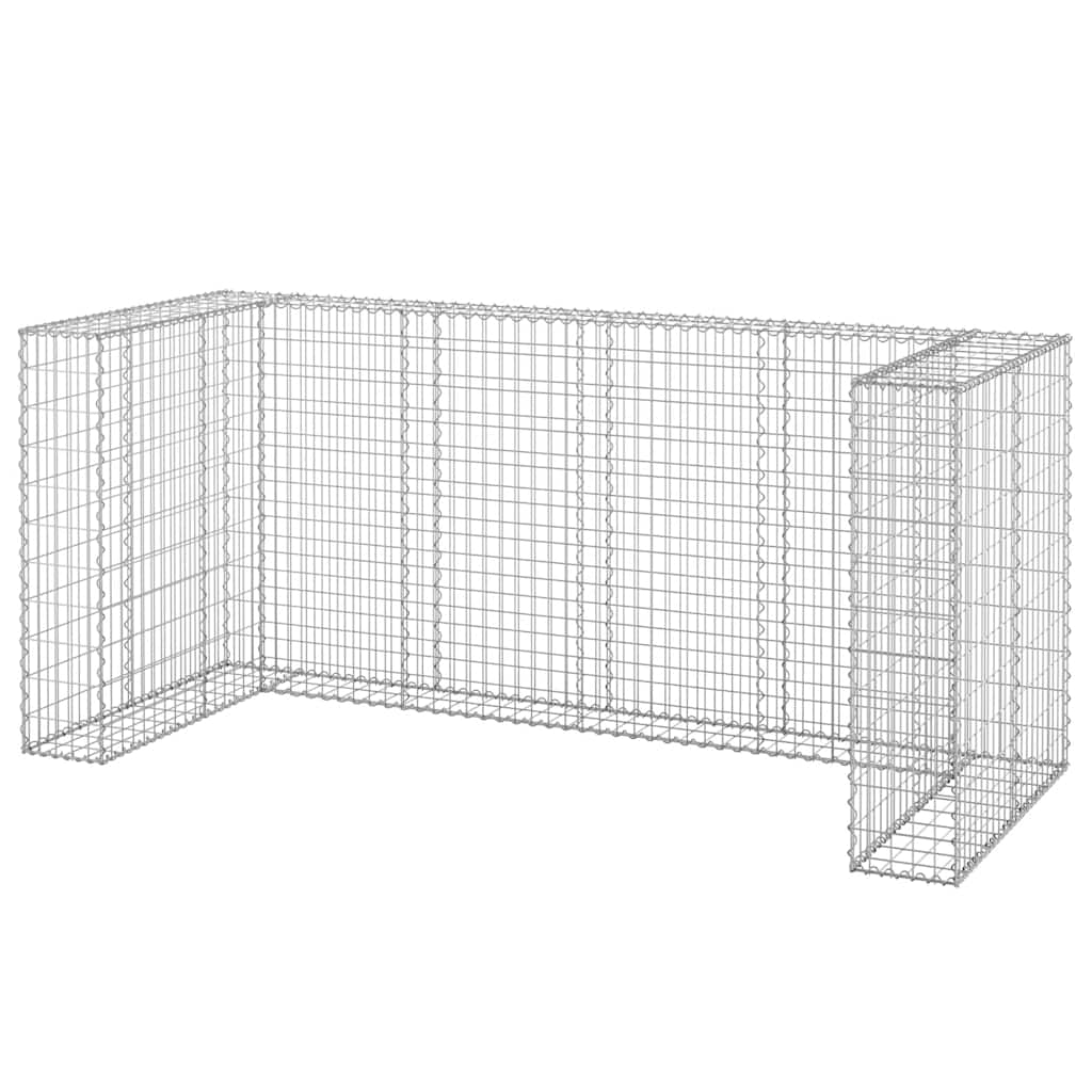 vidaXL Muro gaviones para contenedor basura galvanizado Multitallas