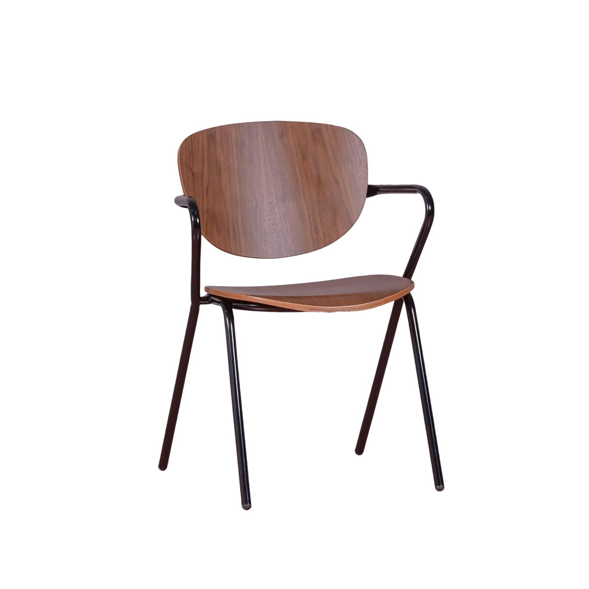 Nest Dream - Silla de comedor estilo industrial en madera de nogal - Alpha