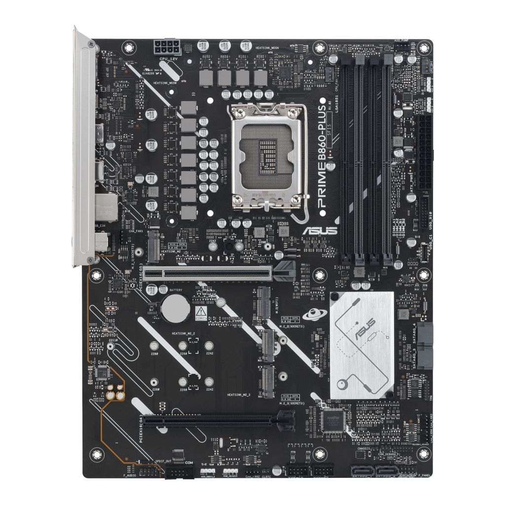Asus - Placa base PRIME B860-PLUS-CSM para PC compatible con procesadores Intel Core Ultra LGA 1851, DDR5 hasta 256 GB, 4 ranuras DIMM y puerto Ethernet 2.5 Gb