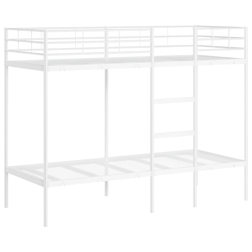 vidaXL Litera sin colchón acero blanco 80x200 cm
