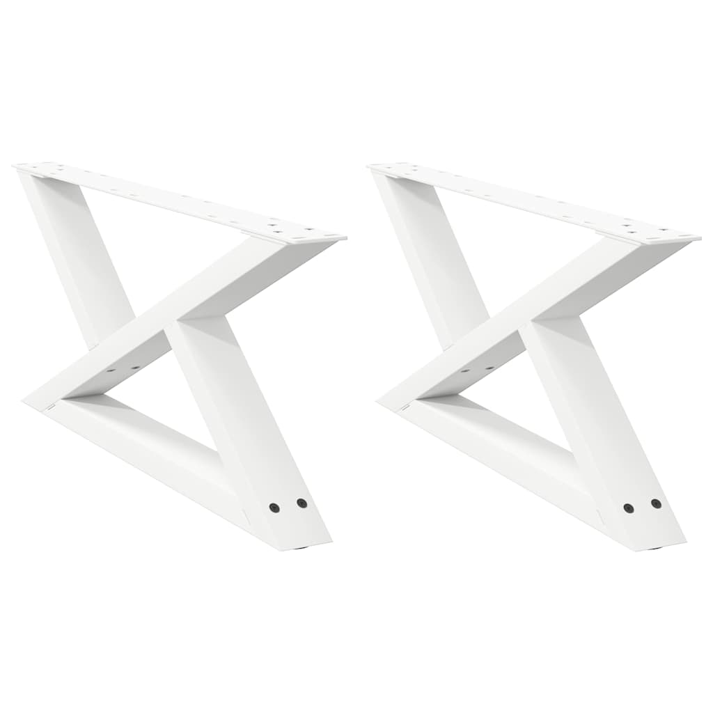 vidaXL Patas para mesa de centro (2 unidades) 70 x (30-31,3) cm, acero