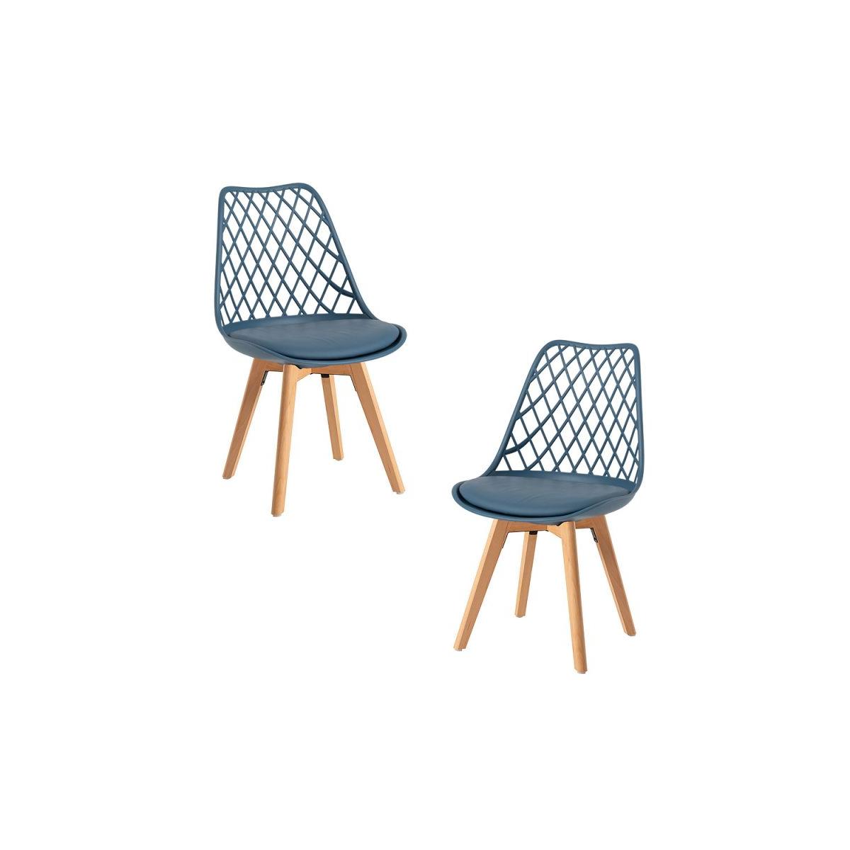 Regalos Miguel - Packs Sillas Comedor - Pack 2 Sillas Mima - Azul Petróleo