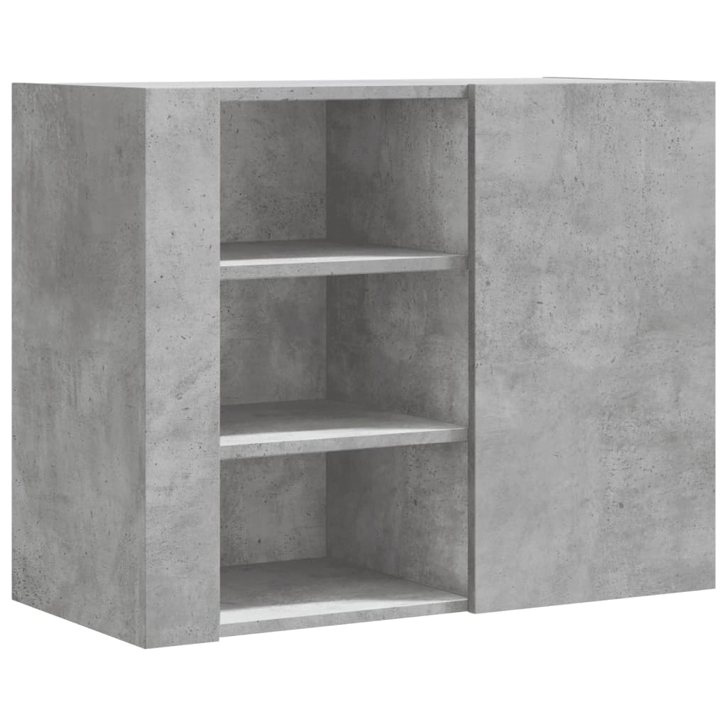 vidaXL Mueble de pared madera ingeniería gris hormigón 75x35x60 cm