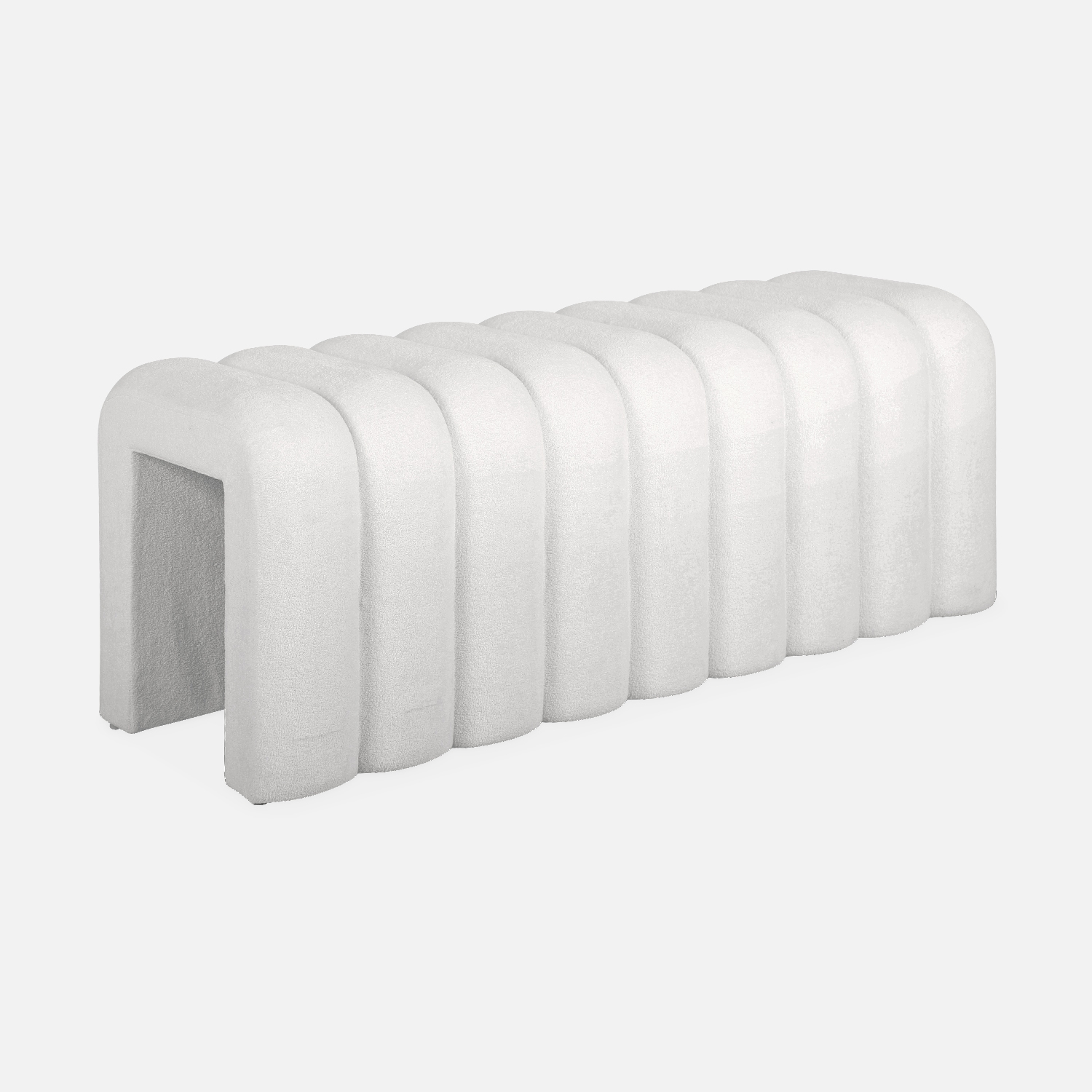 sweeek - Banco, pie de cama contemporáneo de tela , Ito , 114x40x45