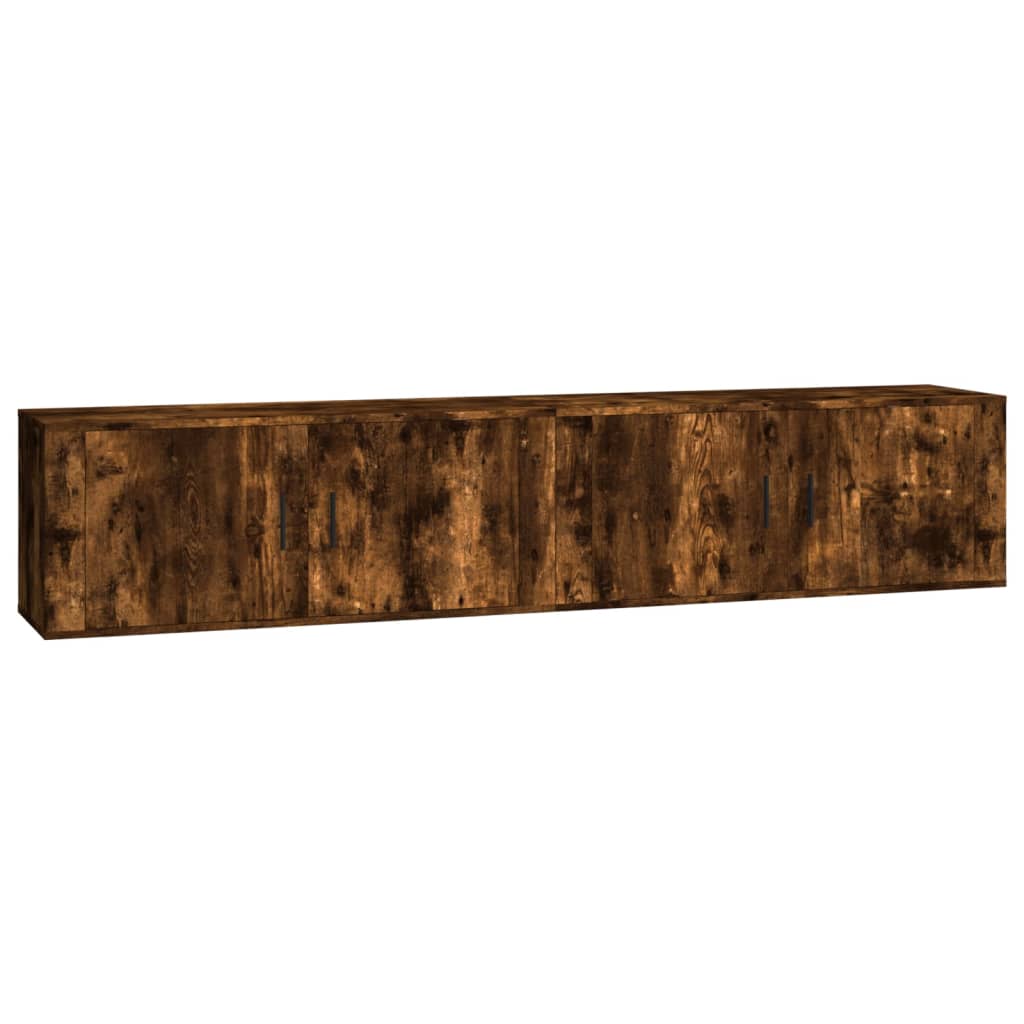 vidaXL Muebles para TV de pared 2 uds 100x34,5x40 cm, Mueble de Salon, Mueble TV, Mueble TV salon, Mesa de TV, Mueble tele