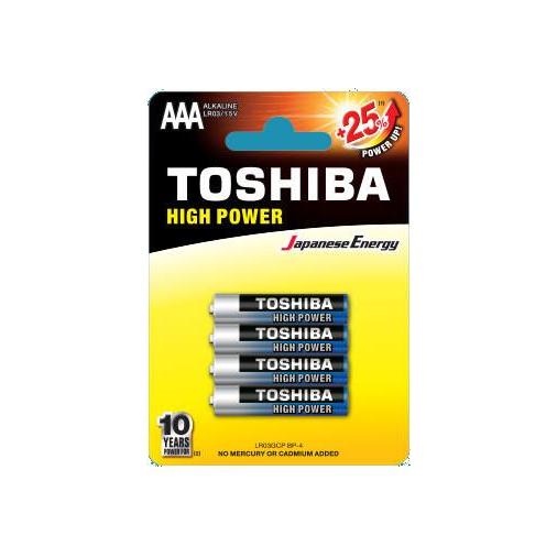 Toshiba lr03gcp bp-4 pila doméstica batería de un solo uso aaa alcalino