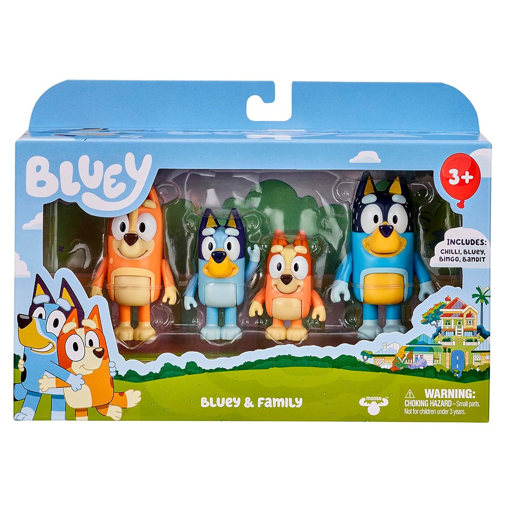 Pack 4 Figuras Bluey.