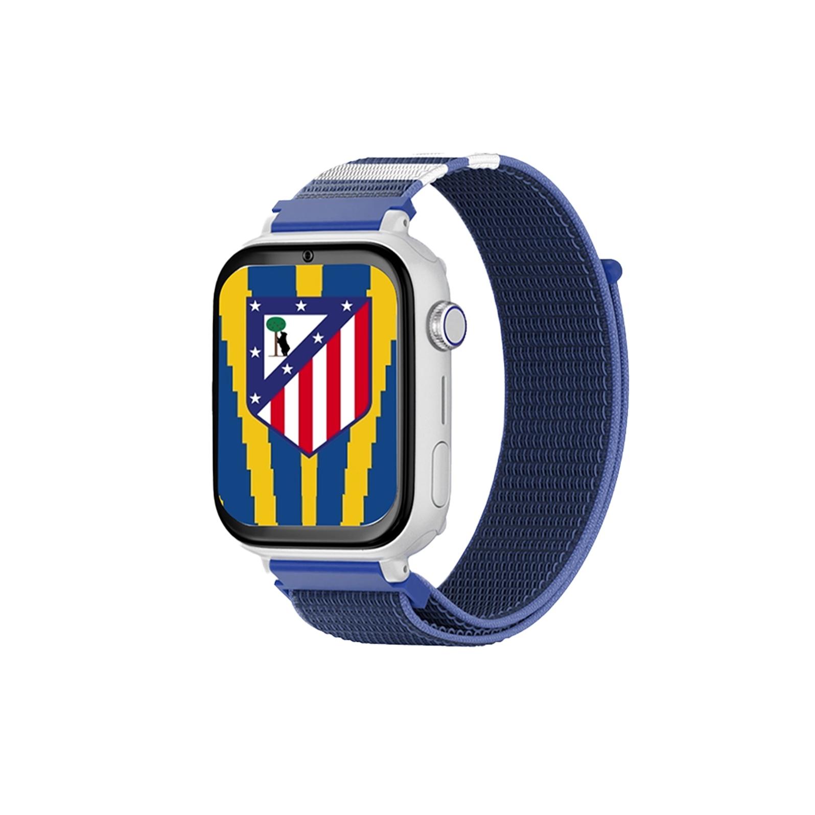 Reloj gps niño SaveFamily Relojes con GPS SaveWatch Plus Blanco Ed. Atletico de Madrid 4G Reloj Inteligente niño Llamada Vídeo Face ID UltraSlim Bluetooth App Store Correa Tela Azul Save Family relojes inteligentes smartwatch NO INCLUYE SIM