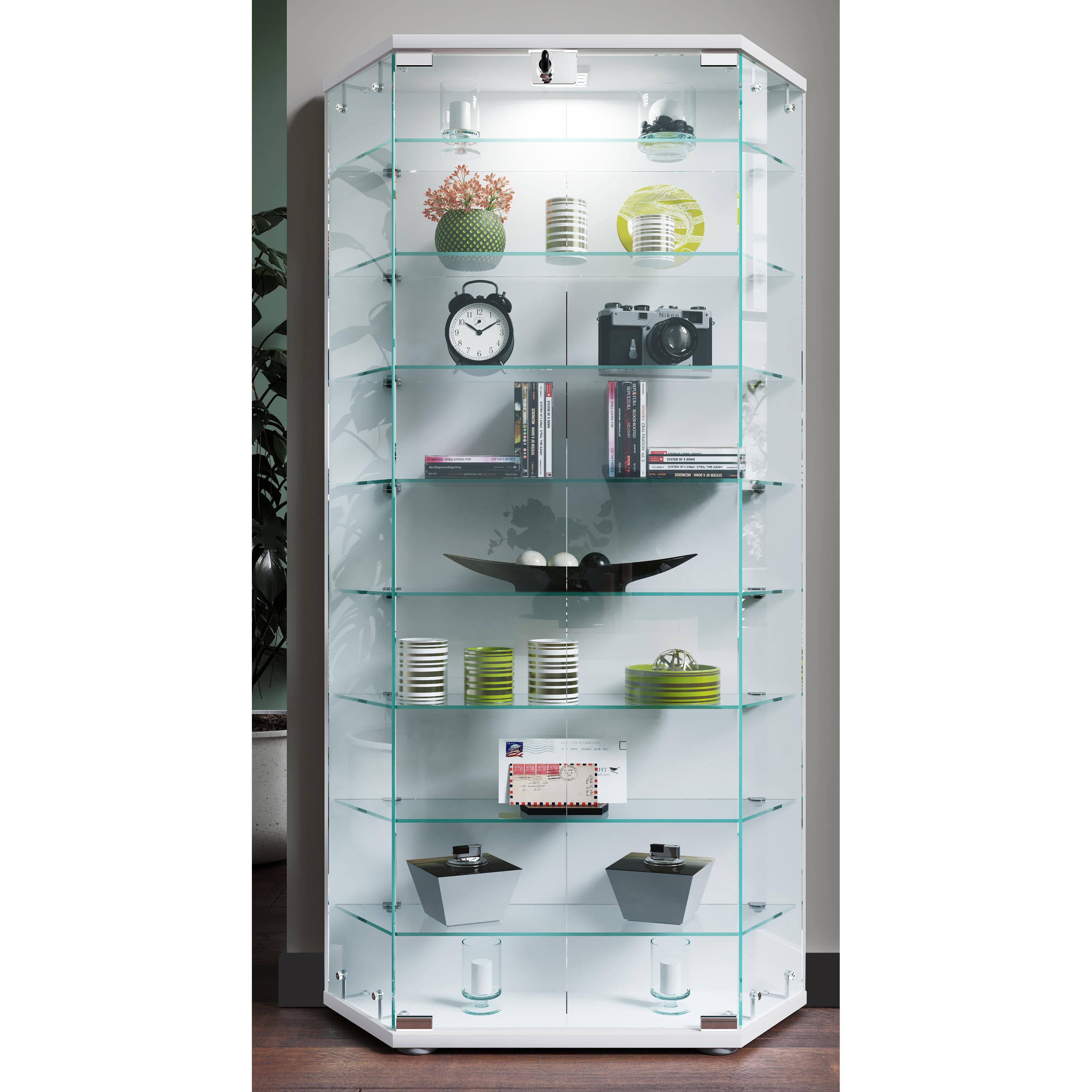 Vitrina de madera Vitrina de cristal Vitrina de pie Cenila XL Vitrina de madera Vitrina de cristal Vitrina de pie Cenila XL