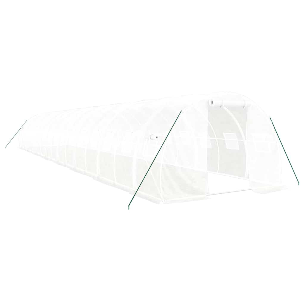 vidaXL Invernadero con estructura de acero blanco Multitalles
