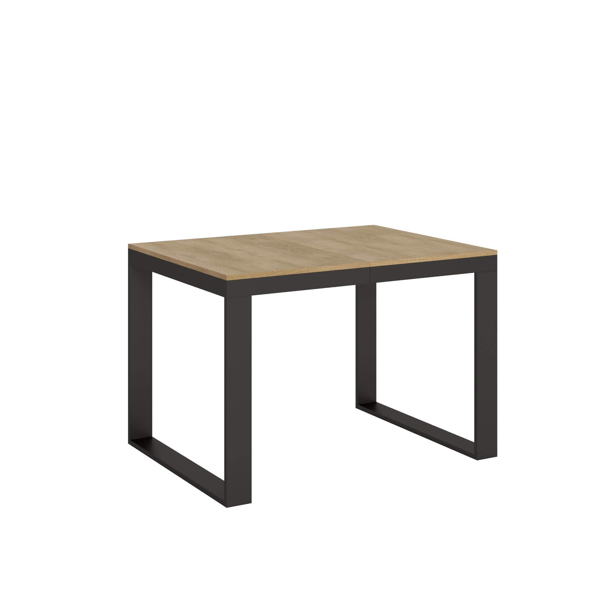 Mesa extensible 90x120/224 cm Tecno Evolution Roble Nature Estructura Antracita - Itamoby