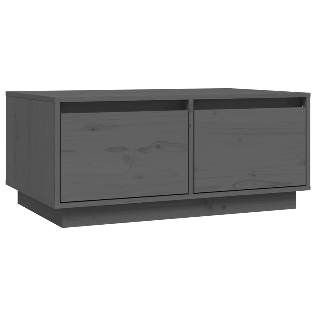Vidaxl Mesa de Centro de Madera Maciza de Pino 80x50x35 Cm Natural