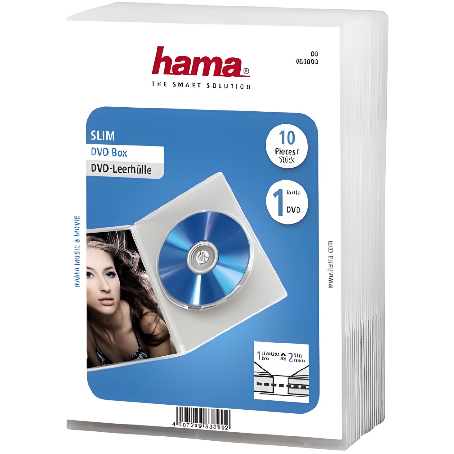 Hama - DVD Jewel Case, Slim 10, Transparent, Transparente