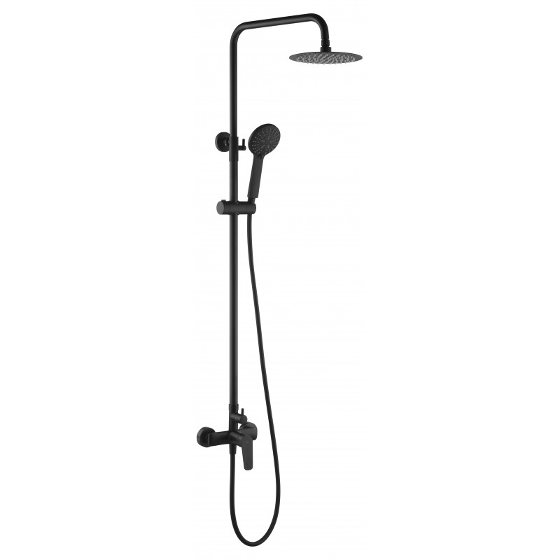 Imex Belgica BDZ044/NG columna de ducha moderna monomando color negro mate
