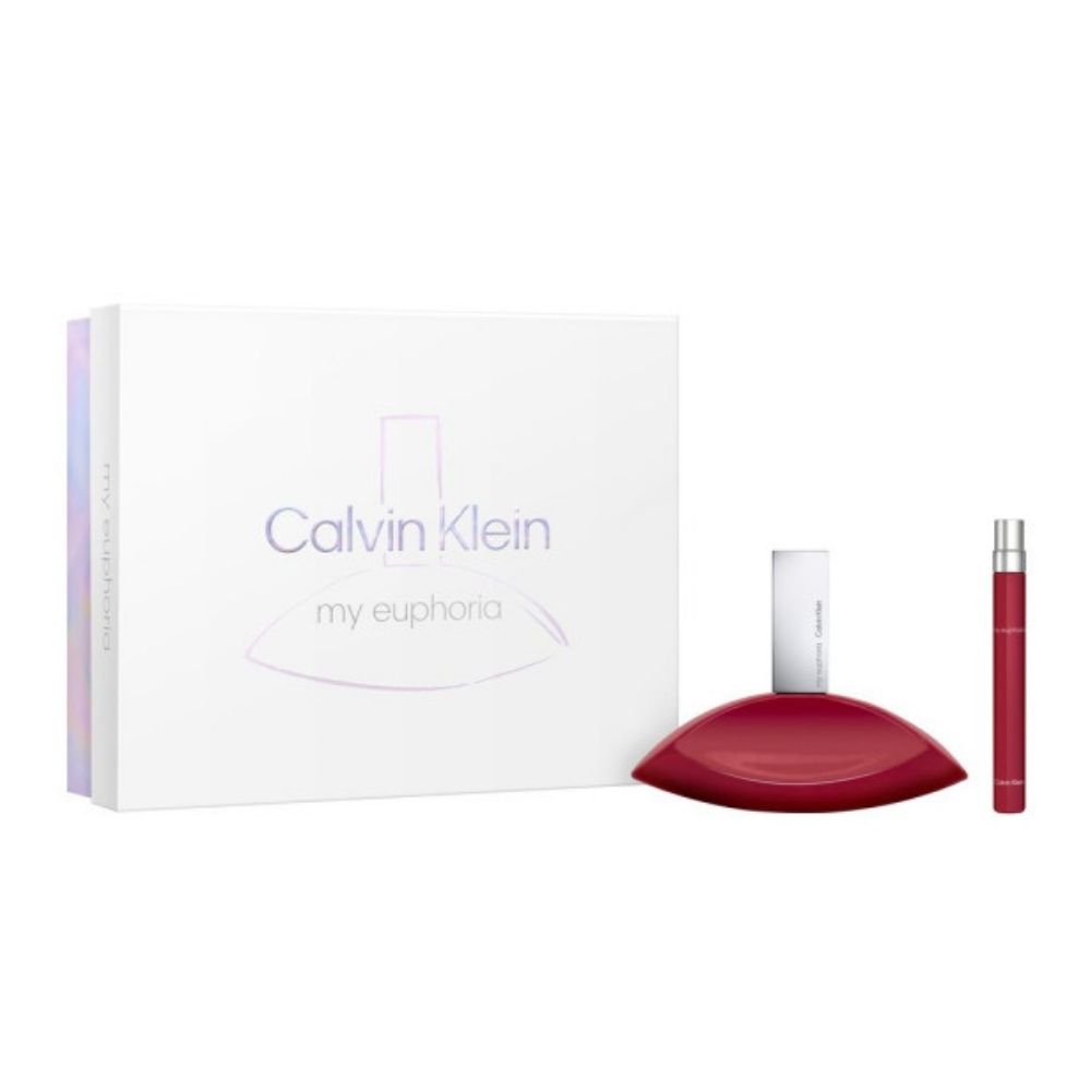 Calvin Klein - My Euphoria Set Regalo para mujer Eau de Parfum 100 Ml. + Mini Espray Viaje 10 Ml. | Estuche regalo para mujer. Floral, amaderado, oriental, sofisticado.